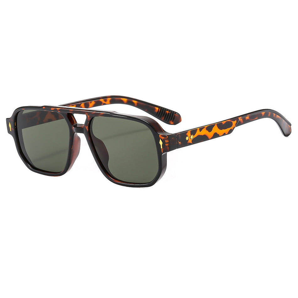 Unisex Double Bridge Mirrored Outdoor Fashion Sunglasses