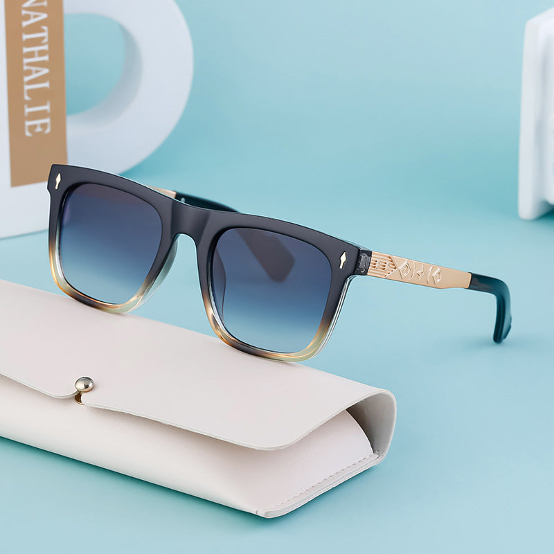 Men's TAC Polarized Square Frame Driving Sunglasses