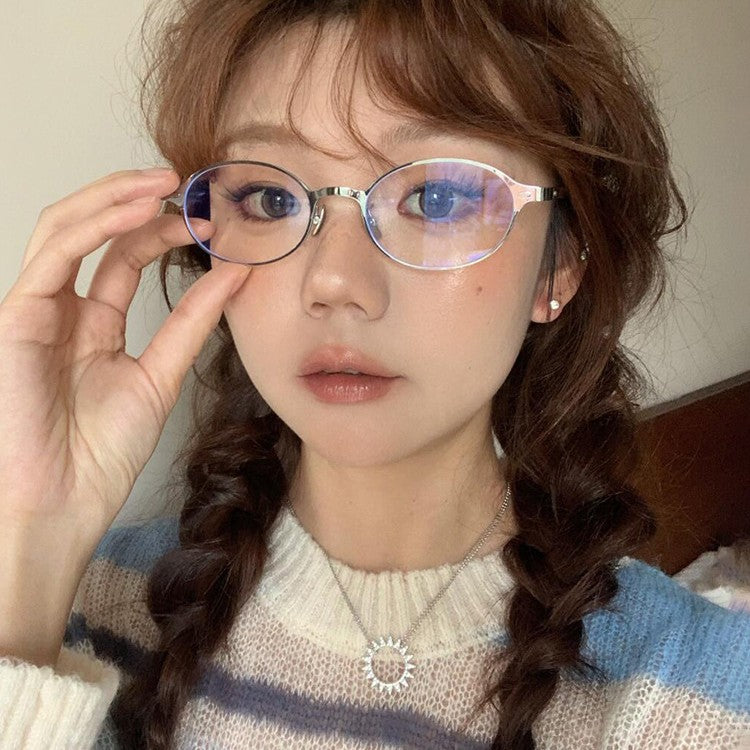 Women's Oval Cat-Eye Anti-Blue Light Glasses Frame