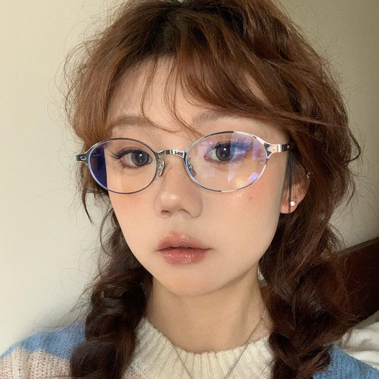 Women's Oval Cat-Eye Anti-Blue Light Glasses Frame