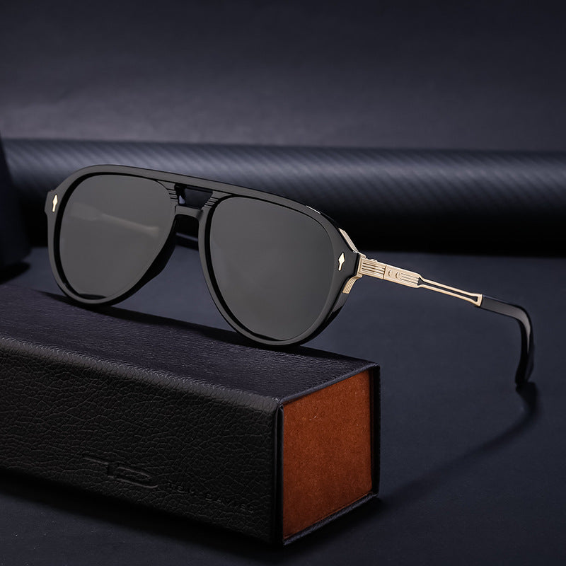 Men's Retro Pilot Sunglasses European Style Outdoor Eyewear