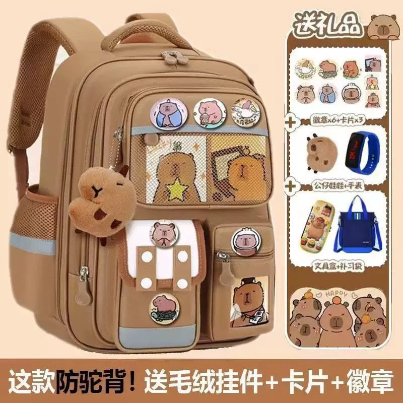 Kapibara Kids Lightweight School Backpack Large Capacity