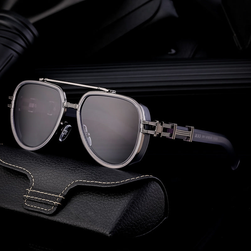 Men's Retro Punk Full Frame Sun Protection Sunglasses