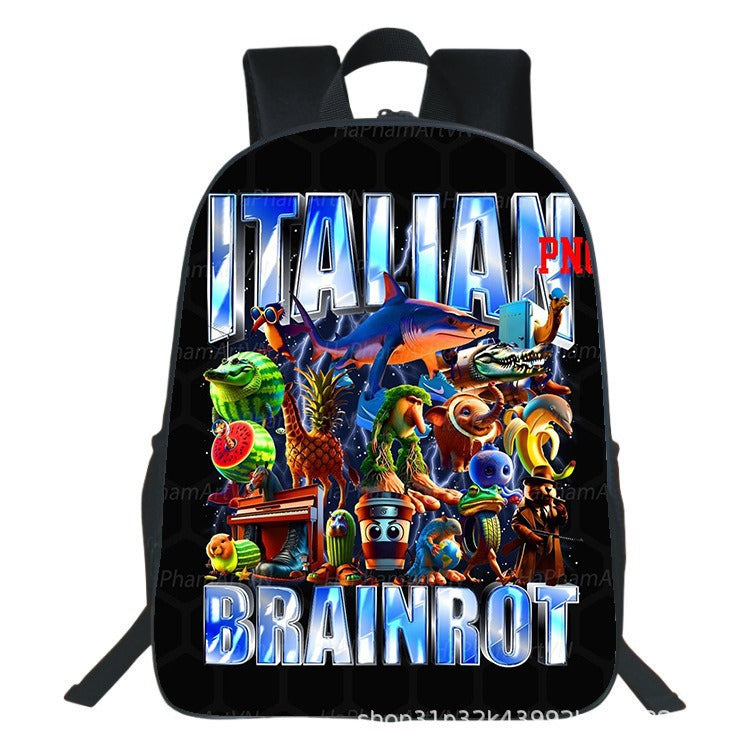 Cartoon Print Kids Large Capacity Lightweight Backpack