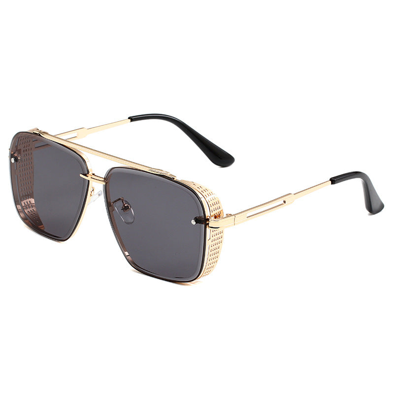 Men's Steampunk Square Frame Trend Sunglasses Retro Style