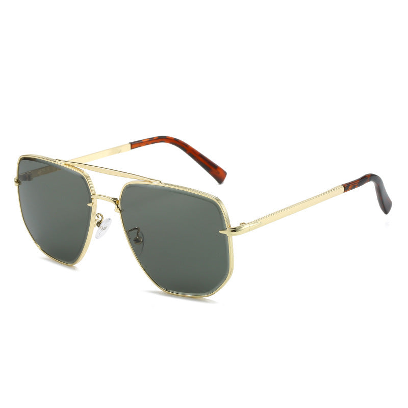 Unisex Square Metal Double Bridge Retro Sunglasses Fashion Style