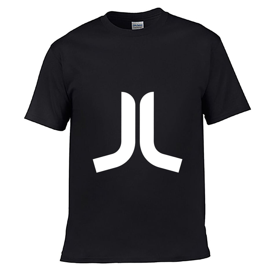 Men's Hip-Hop Printed Cotton Crew Neck T-Shirt Thick Casual Tee