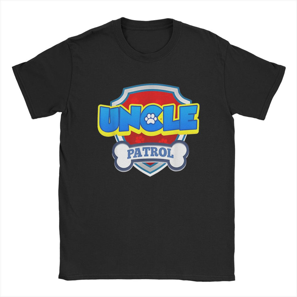 Men's Uncle Patrol Cotton Graphic Crew Neck T-Shirt