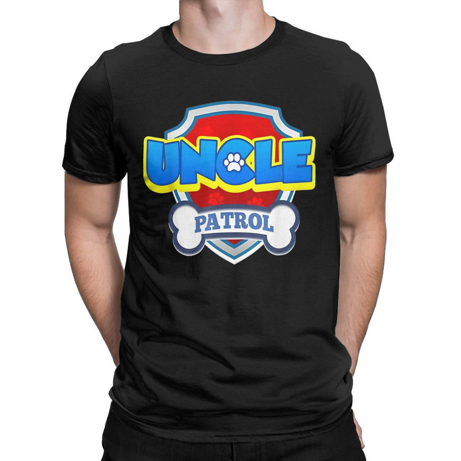 Men's Uncle Patrol Cotton Graphic Crew Neck T-Shirt