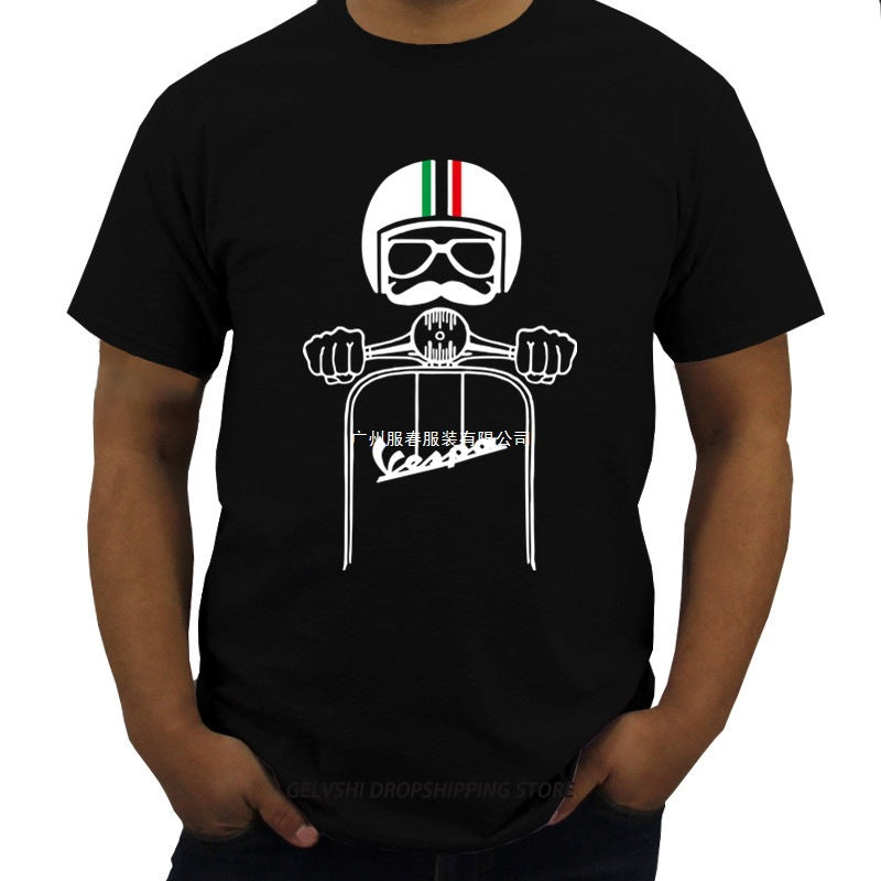 Men's Vespa Oversized Graphic Crew Neck T-Shirt