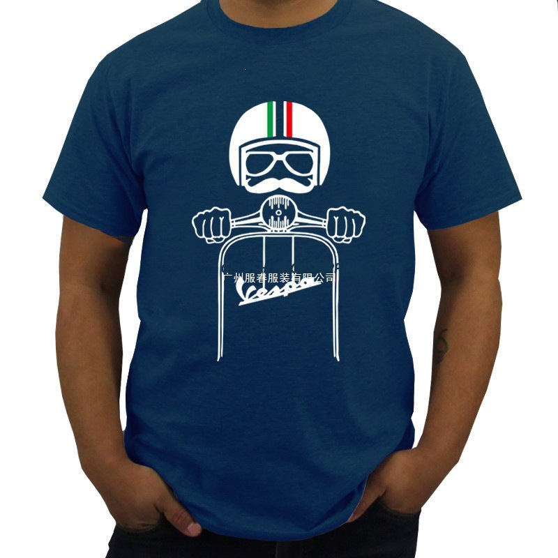 Men's Vespa Oversized Graphic Crew Neck T-Shirt