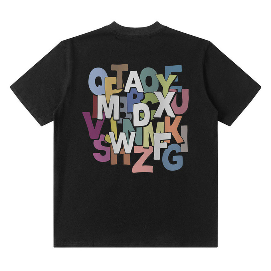 Men's Khaki Hip Hop Cotton Summer Crew Neck T-Shirt