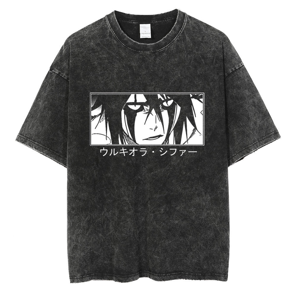 Men's Ulquiorra Cifer Bleach Anime Cotton Crew Neck T-Shirt