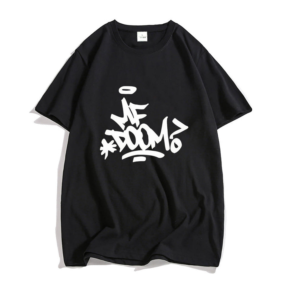 Men's MF DOOM Masked Man Oversized Hip Hop Cotton T-Shirt