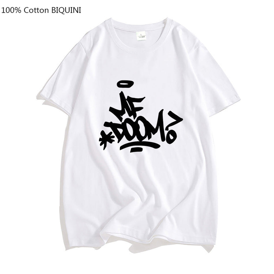 Men's MF DOOM Masked Man Oversized Hip Hop Cotton T-Shirt