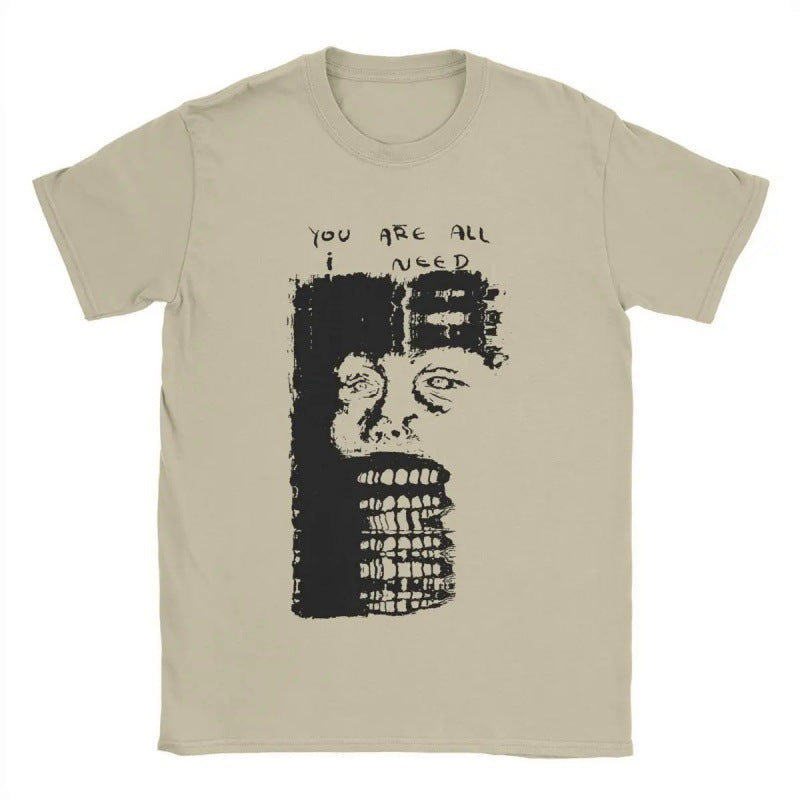 Men's Radiohead Graphic Cotton Crew Neck Casual T-Shirt