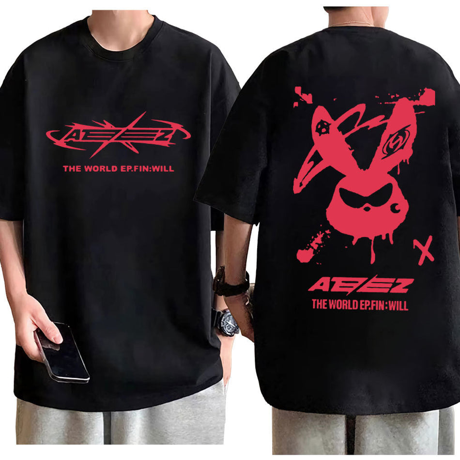 Men's ATEEZ The World EP Fin Tour Cotton Graphic T-Shirt