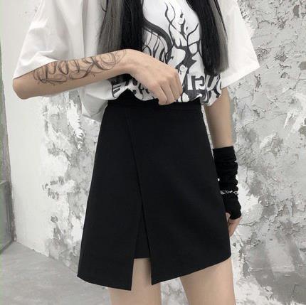 High-Waist A-Line Split Pencil Skirt for Women