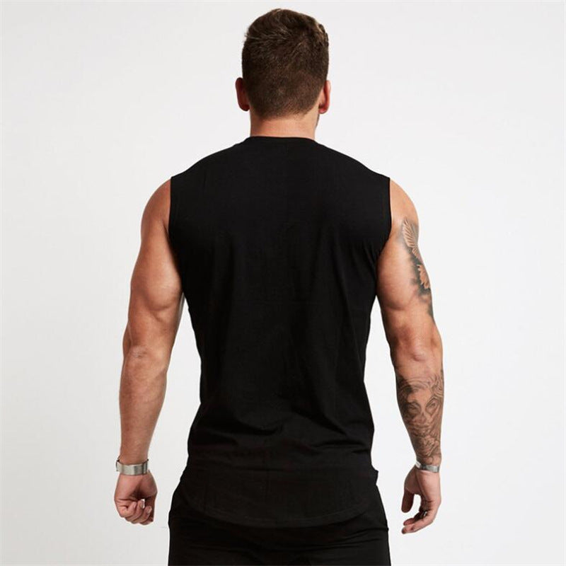 Men's Fitness Sleeveless Tank Top Letter Print Gym Sports Vest