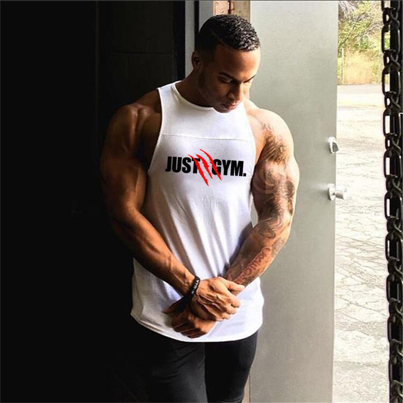 Men's Just Gym Muscle Tank Top Fitness Bodybuilding Vest