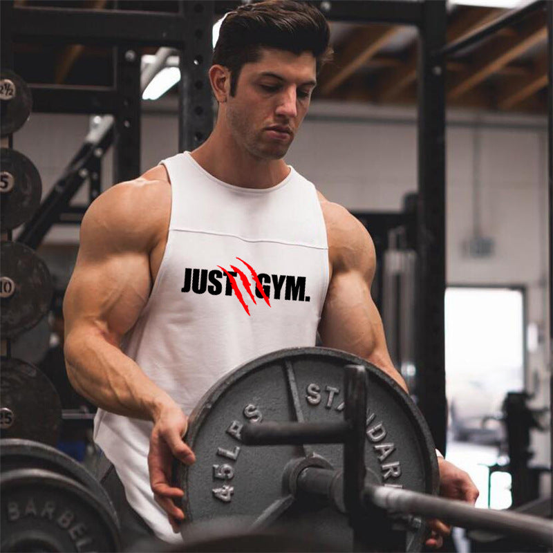Men's Just Gym Muscle Tank Top Fitness Bodybuilding Vest