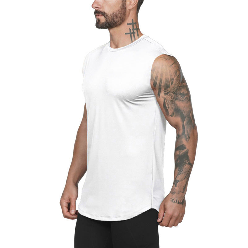 Men's Hip Hop Back Print Gym Tank Top Bodybuilding Sleeveless