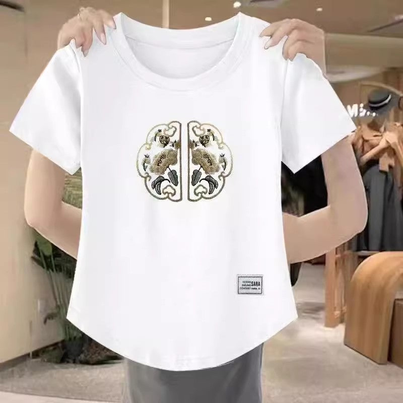 Women's One-Shoulder Slim Fit Chic Short Sleeve Top