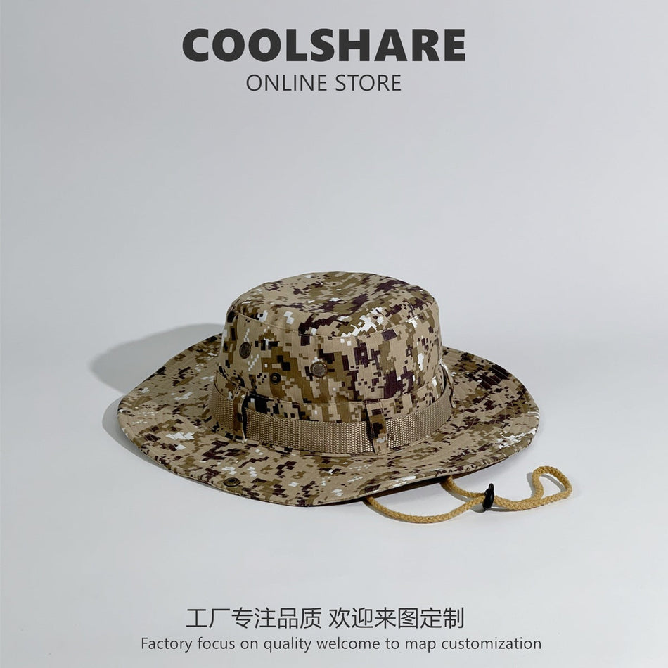 Unisex Camouflage Tactical Bucket Hat Outdoor Fishing Sun Hat