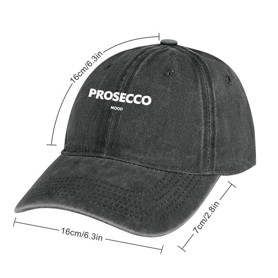 Unisex Prosecco Mood Retro Print Adjustable Cotton Baseball Cap