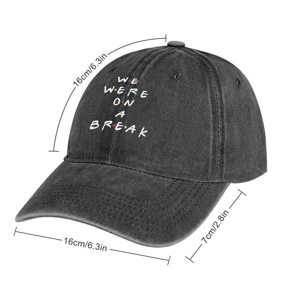 We Were on a Break Washed Baseball Cap Unisex Hip Hop Hat