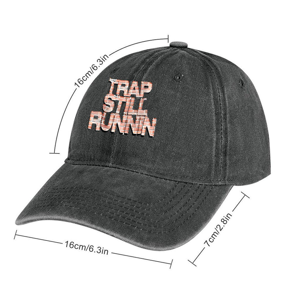 Trap Still Runnin' Washed Baseball Cap Unisex Hip Hop Hat