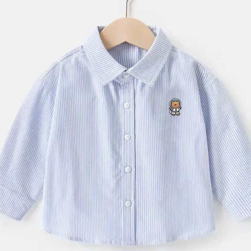 Boys Cartoon Long Sleeve Casual Shirt for Kids