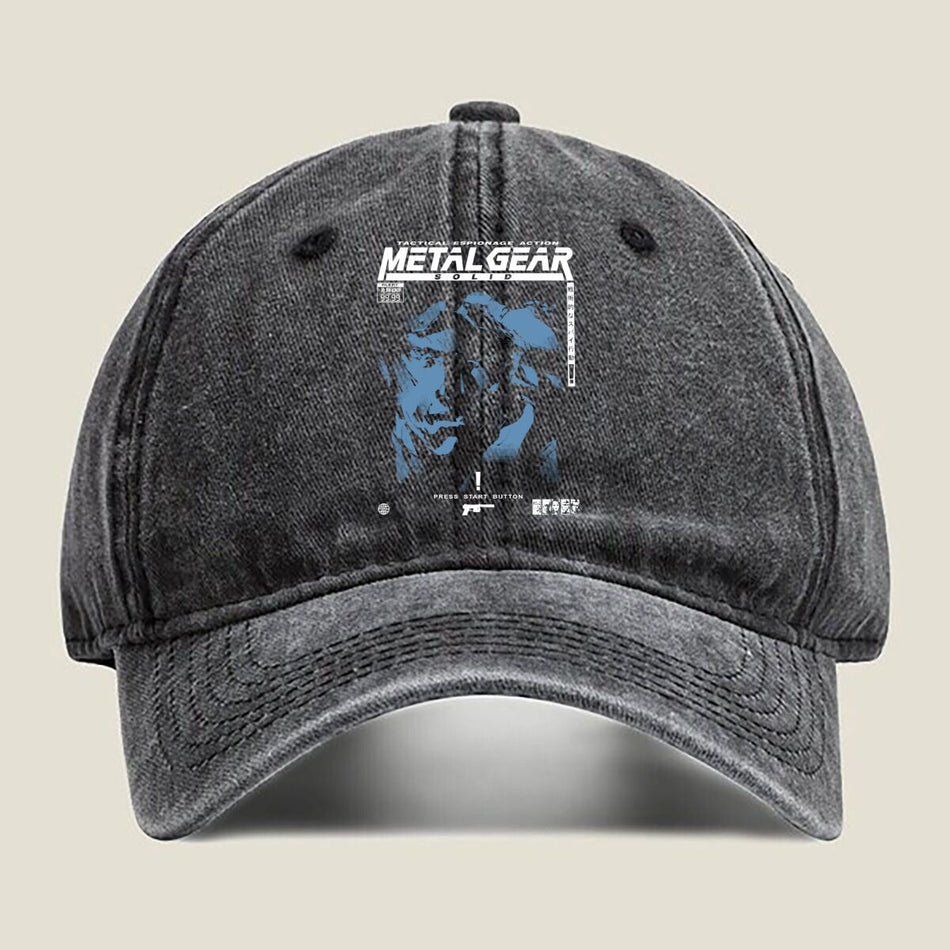 Metal Gear Retro Gaming Graphic Adjustable Baseball Cap Unisex
