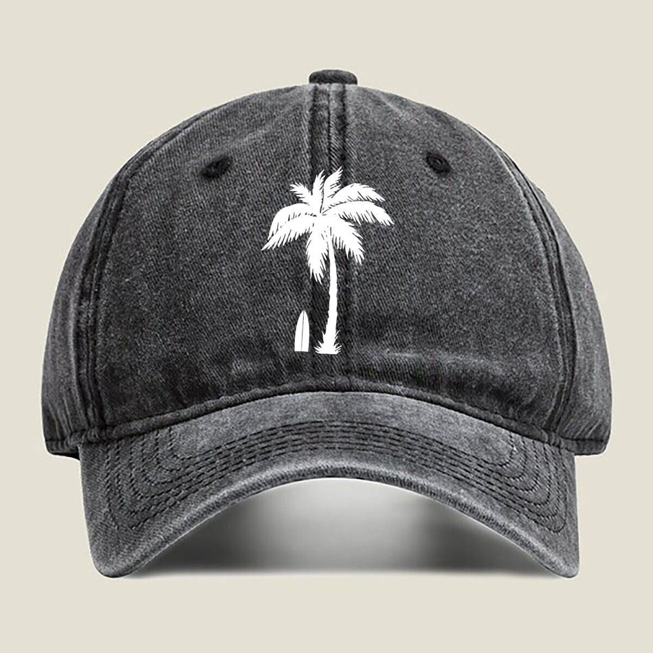 Tropical Palm Tree Retro Print Adjustable Baseball Cap Unisex