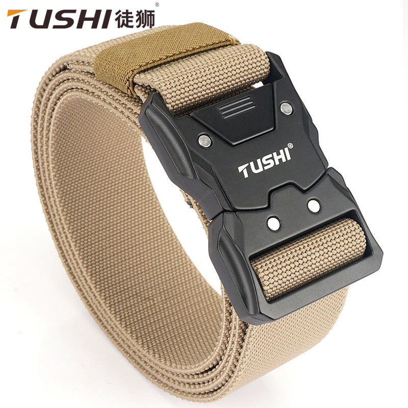 Quick Release Tactical Nylon Elastic Belt Outdoor Training