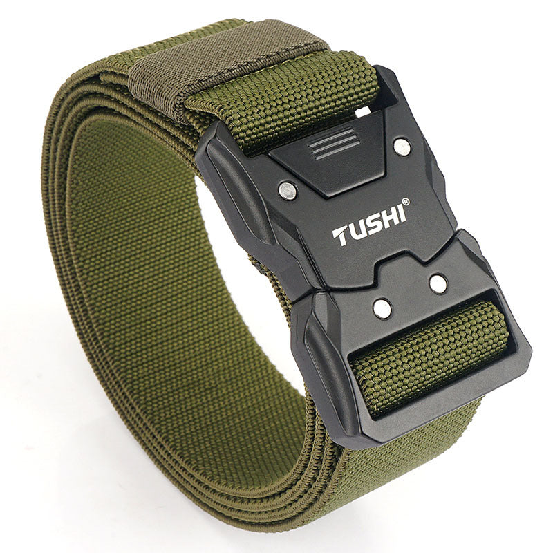 Quick Release Tactical Nylon Elastic Belt Outdoor Training