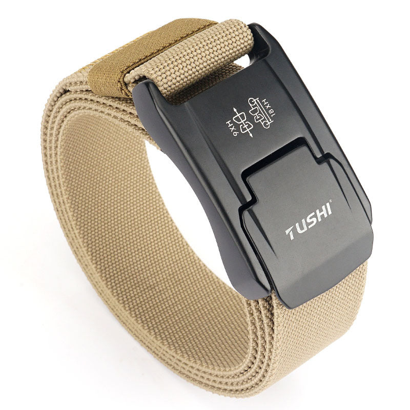 Tactical Nylon Belt Aluminum Alloy Buckle Elastic Outdoor