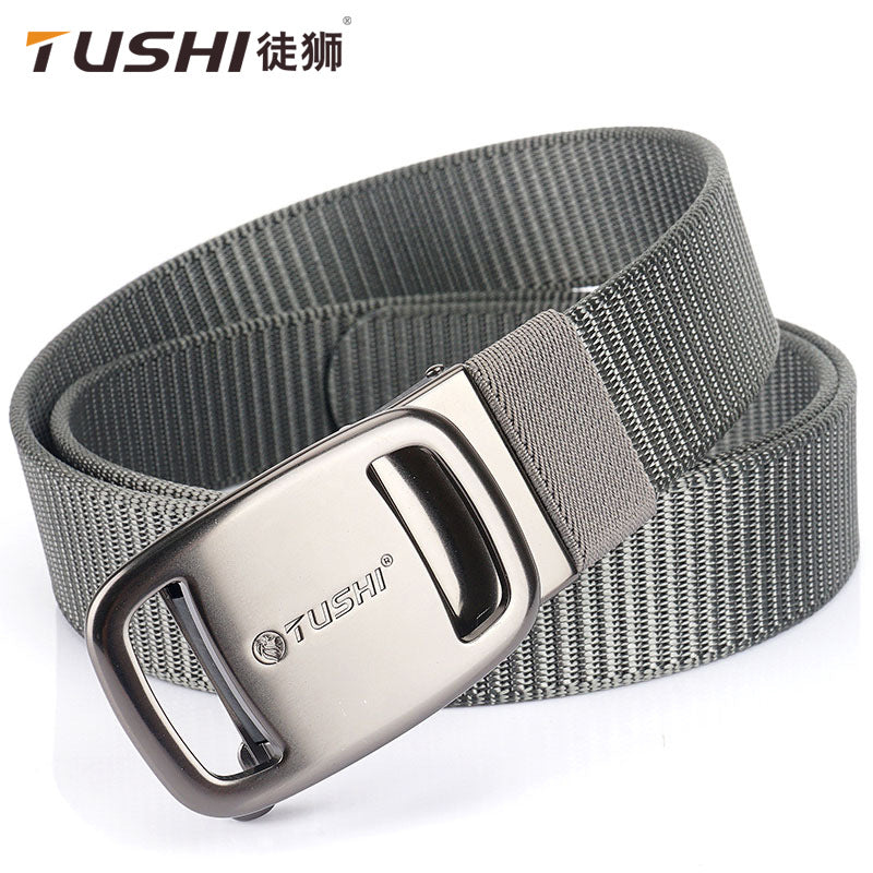Automatic Buckle Nylon Canvas Belt Outdoor Casual Adjustable