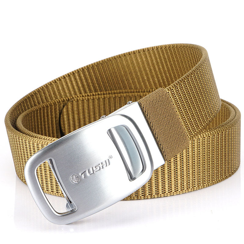Automatic Buckle Nylon Canvas Belt Outdoor Casual Adjustable