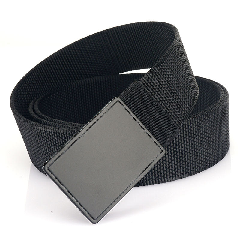 Alloy Press Buckle Nylon Belt Elastic Outdoor Training Adjustable
