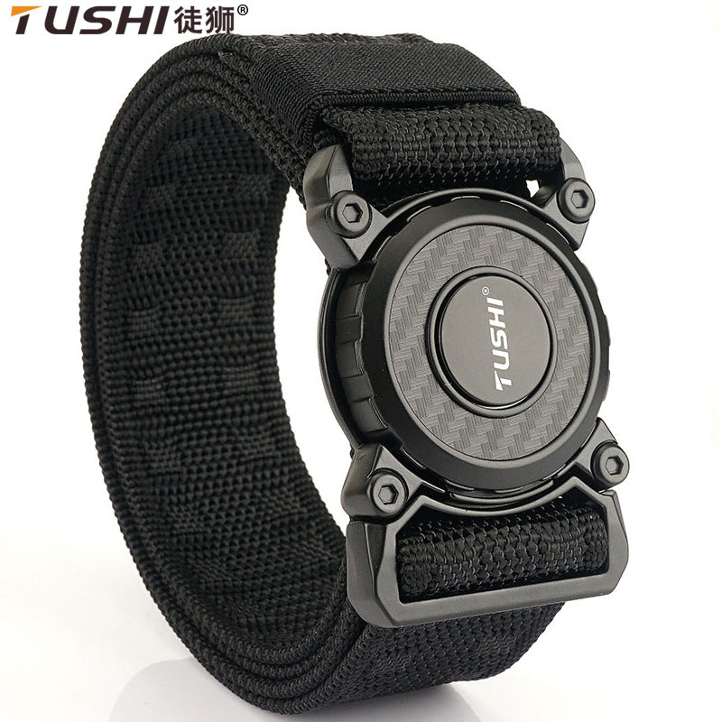 TUSHI Tactical Nylon Belt Outdoor Mountaineering Adjustable