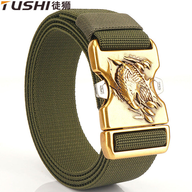 Tactical Buckle Nylon Belt Elastic Outdoor Sports Adjustable