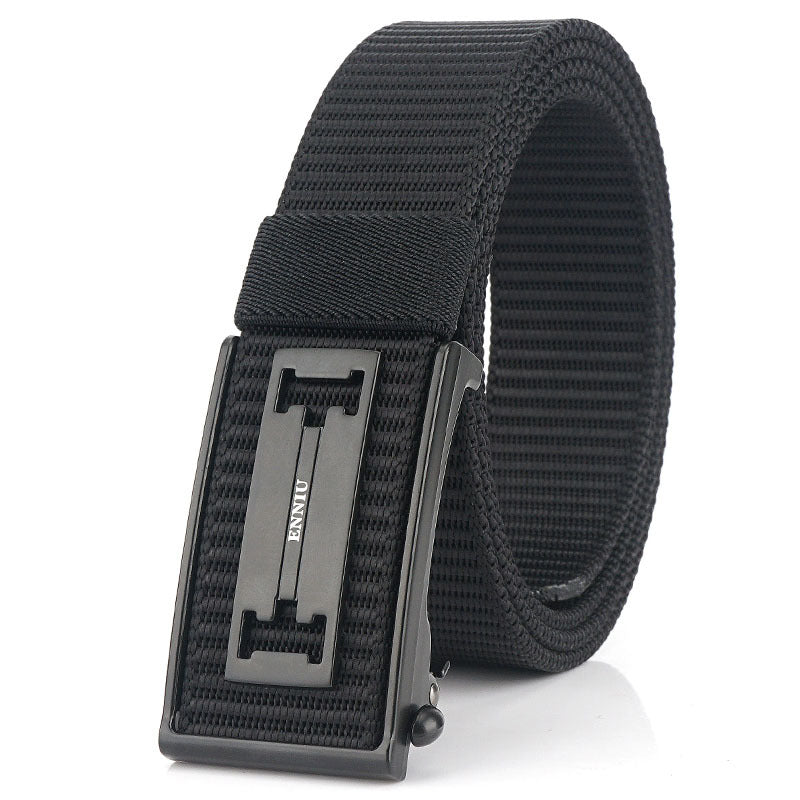 Automatic Buckle Nylon Canvas Belt Outdoor Casual Adjustable