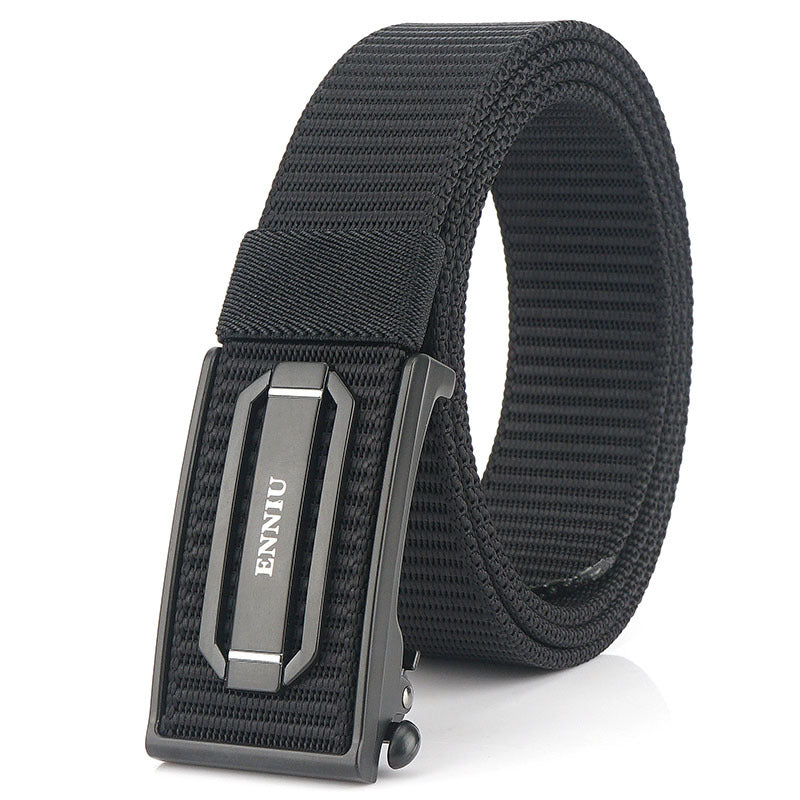 3.5CM Automatic Buckle Nylon Canvas Belt Casual Business Men