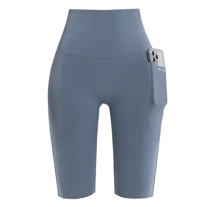 Women's High-Waisted Pocketed Cycling Shorts Leggings