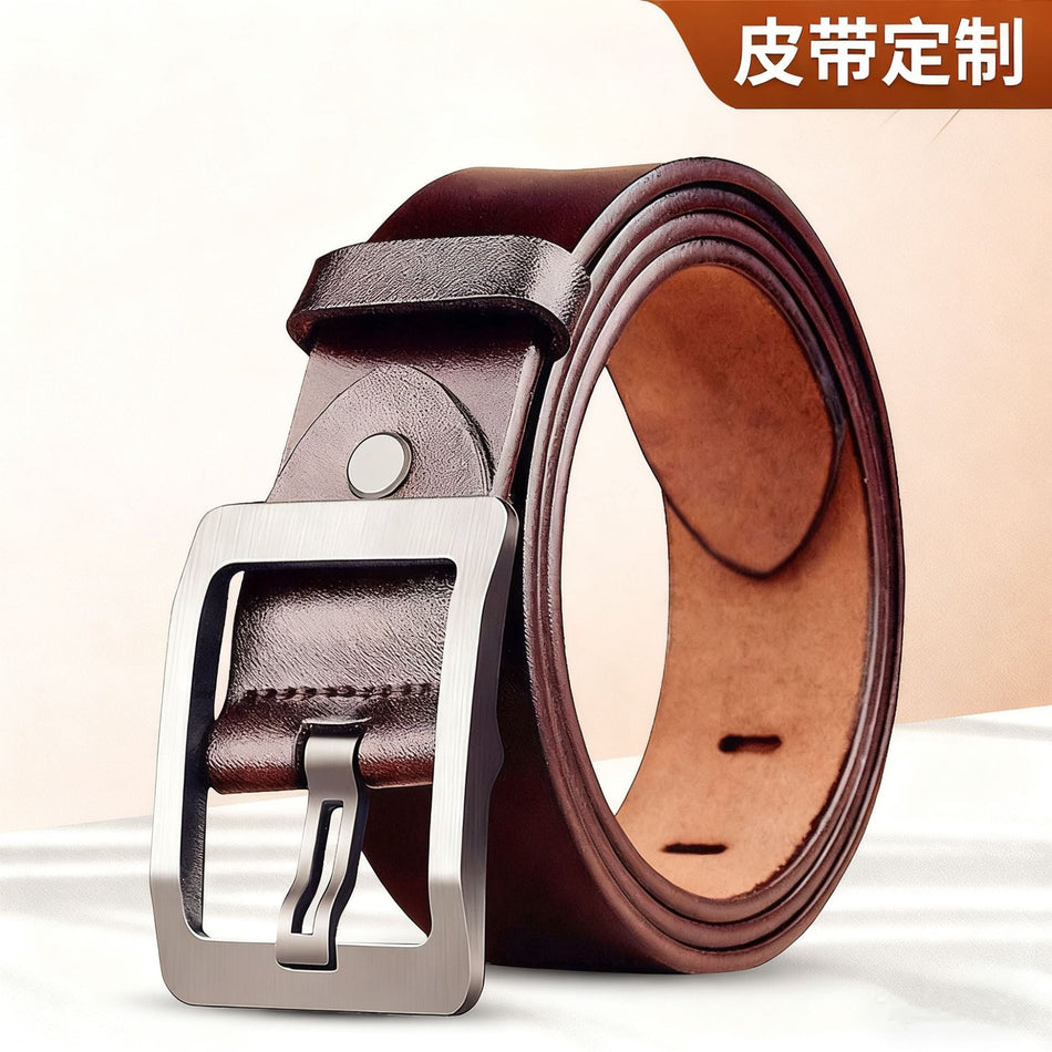 Men's Black PU Leather Belt