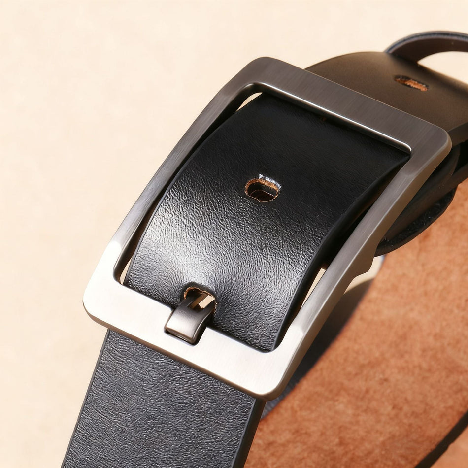 Men's Black PU Leather Belt