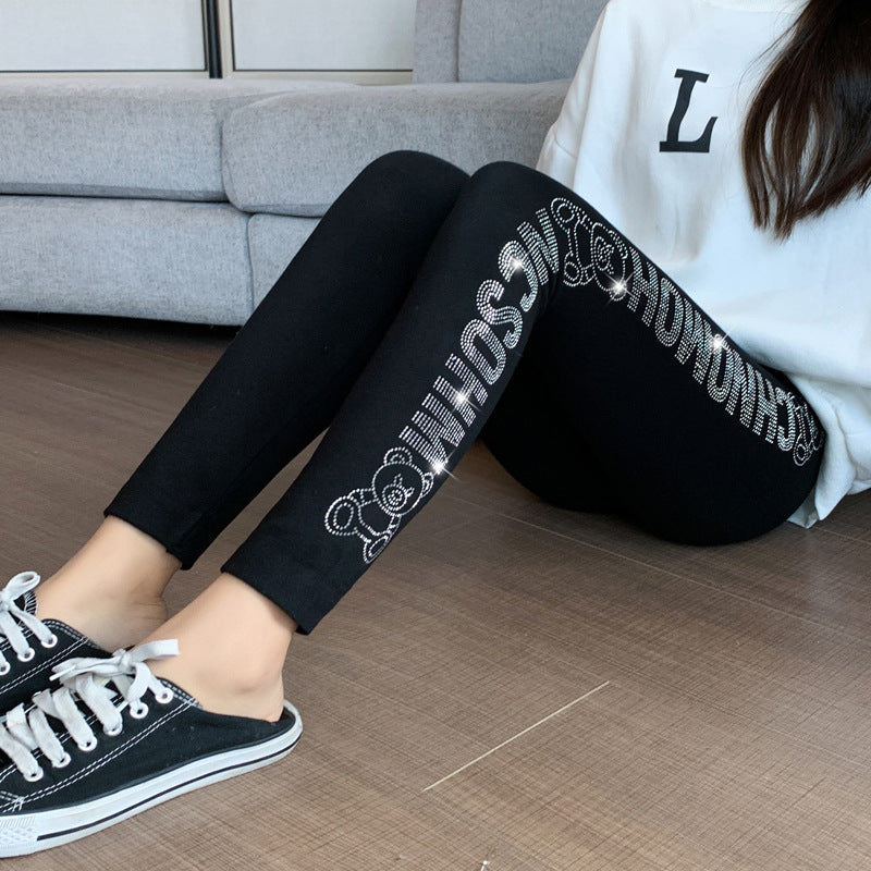Women's Slim Fit Modal Embellished Ankle Leggings