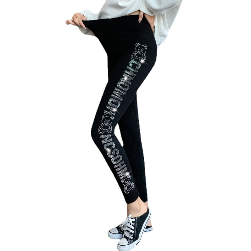 Women's Slim Fit Modal Embellished Ankle Leggings