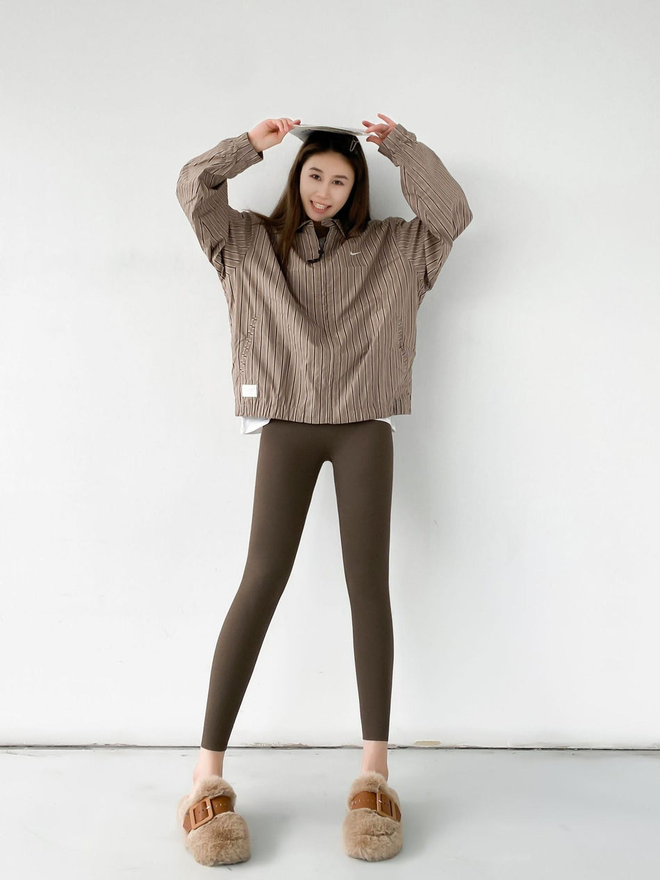 Women's High-Waisted Ribbed Cropped Leggings